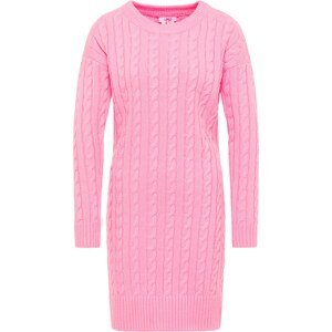 MYMO Úpletové šaty světle růžová