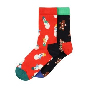 Happy Socks Ponožky  noční modrá / oranžově červená / světle zelená / bílá / hnědá