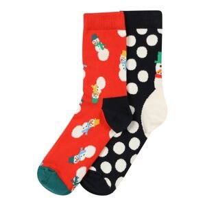 Happy Socks Ponožky  černá / světle červená / bílá / zelená