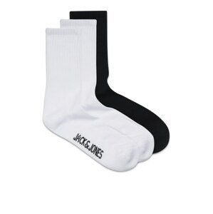 JACK & JONES Ponožky 'Mick'  černá / bílá