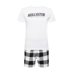 HOLLISTER Pyžamo krátké  černá / bílá