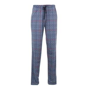 SCHIESSER Pyžamové kalhoty  modrá / noční modrá / červená