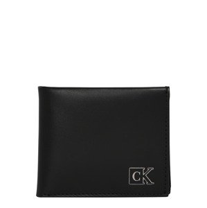 Calvin Klein Jeans Peněženka 'Plaque Billfold Extra'  černá / šedá