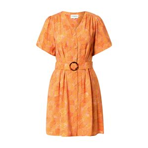 FRNCH PARIS Košilové šaty 'ORIA'  bílá / světle fialová / fialová / lososová / jasně oranžová