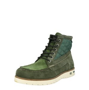SCOTCH & SODA Šněrovací boty  tmavě zelená / světle zelená / rákos