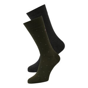 Tommy Hilfiger Underwear Ponožky  olivová / tmavě šedá / bílá / světle šedá / ohnivá červená