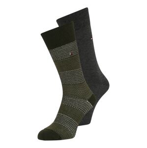 Tommy Hilfiger Underwear Ponožky  olivová / tmavě šedá / bílá / ohnivá červená