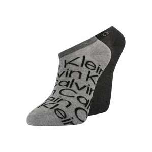 Calvin Klein Underwear Ponožky  šedý melír / černá