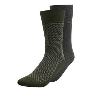 Tommy Hilfiger Underwear Ponožky  olivová / tmavě šedá / bílá / ohnivá červená / světle šedá