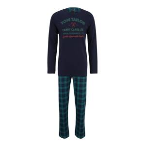 TOM TAILOR Pyjama  marine modrá / zelená