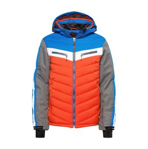 KILLTEC Outdoorová bunda 'Tirano'  modrá / šedý melír / tmavě oranžová / bílá
