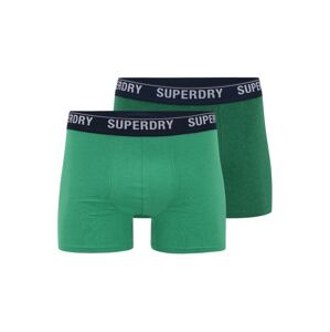 Superdry Boxerky zelená / tmavě zelená / černá / bílá