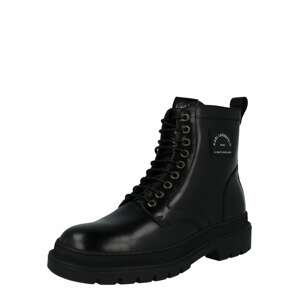 Karl Lagerfeld Šněrovací boty 'OUTLAND'  černá / bílá