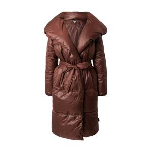 Missguided Zimní kabát  čokoládová