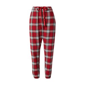 Hunkemöller Pyžamové kalhoty  ohnivá červená / bílá / jedle / vínově červená