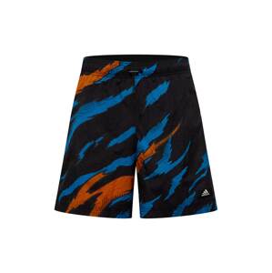 ADIDAS PERFORMANCE Sportovní kalhoty  modrá / oranžová / černá