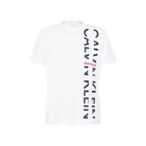 Calvin Klein Tričko  pink / černá / bílá