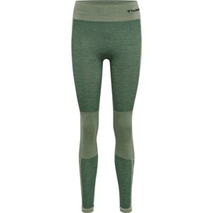 Hummel Sportovní kalhoty zelená / tmavě zelená / černá