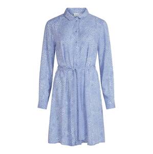 VILA Košilové šaty 'Paya' kouřově modrá / bílá