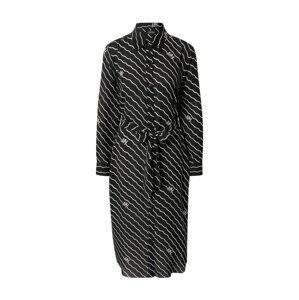 Lauren Ralph Lauren Košilové šaty 'SHADNY'  černá / bílá
