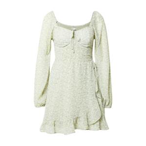 HOLLISTER Košilové šaty  trávově zelená / pastelově zelená / bílá