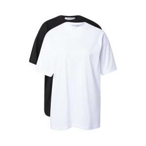 NU-IN Oversized tričko  černá / bílá