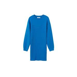 MANGO Úpletové šaty 'Gabi' svítivě modrá