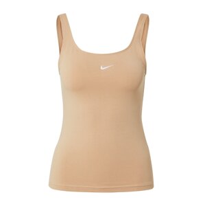 Nike Sportswear Top  světle béžová / bílá