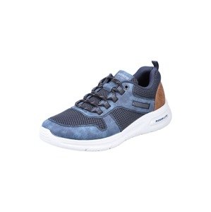 RIEKER Sportovní šněrovací boty  modrá / tmavě modrá / hnědá