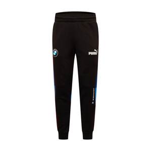 PUMA Sportovní kalhoty  černá / modrá / bílá