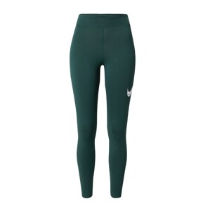 Nike Sportswear Legíny  tmavě zelená / bílá