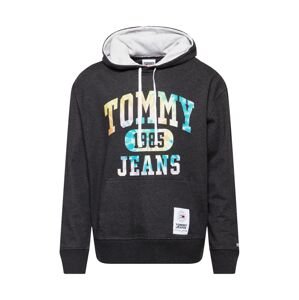 Tommy Jeans Mikina  černý melír / pastelově žlutá / tyrkysová / světle růžová / bílá