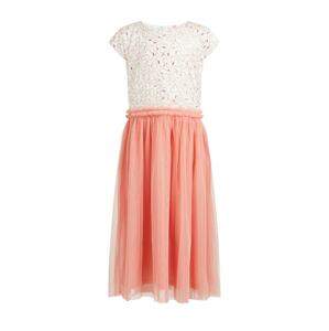 WE Fashion Šaty  růžová / bílá