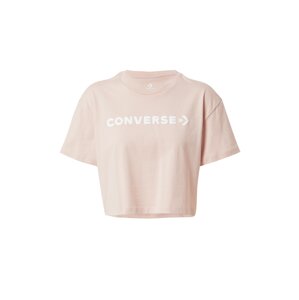 CONVERSE Tričko  pastelově růžová / bílá