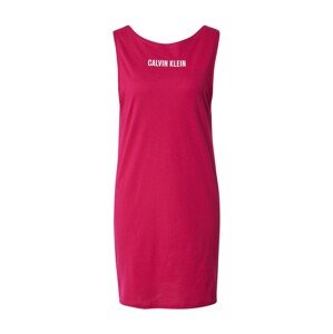 Calvin Klein Swimwear Plážové šaty  tmavě růžová / bílá