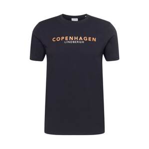 Lindbergh Tričko 'Copenhagen'  černá / oranžová / bílá