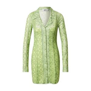 TWIIN Košilové šaty zelená / světle zelená