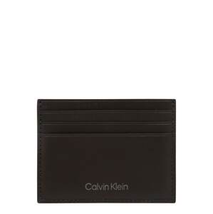 Calvin Klein Peněženka 'VITAL'  tmavě hnědá / stříbrná