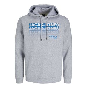 JACK & JONES Mikina 'Booster'  modrá / šedý melír / bílá