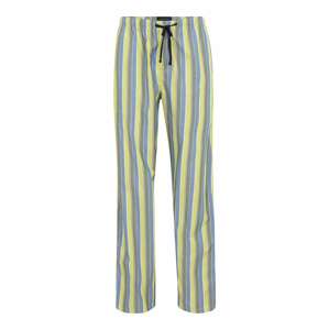 SCHIESSER Pyžamové kalhoty  kouřově modrá / žlutá / tmavě šedá / bílá