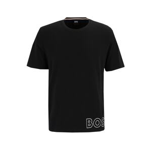 BOSS Black Pyžamo krátké  černá / bílá