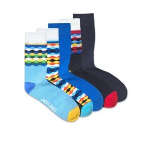JACK & JONES Ponožky 'Cheer'  námořnická modř / světlemodrá / mix barev