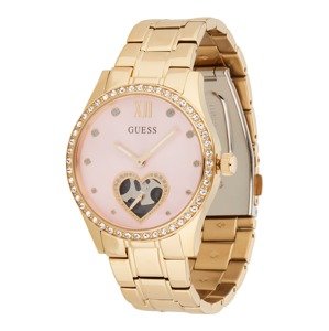 GUESS Analogové hodinky 'BE LOVED'  růžová / zlatá