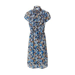 SAINT TROPEZ Košilové šaty 'Lilja'  námořnická modř / světlemodrá / světle hnědá / bílá