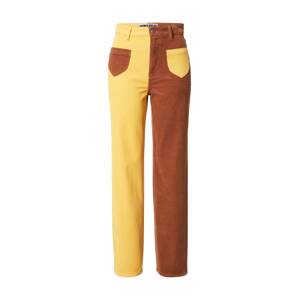 NEON & NYLON Kalhoty 'HOPE' hnědá / žlutá