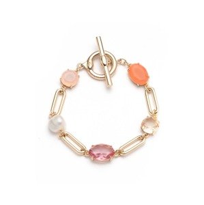 Lauren Ralph Lauren Armband  zlatá / perlově bílá / oranžová / pastelově růžová