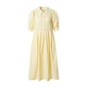 EDITED Košilové šaty 'Gea' světle žlutá