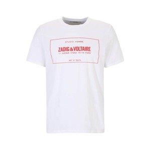 Zadig & Voltaire Tričko 'TED BLASON'  červená / bílá