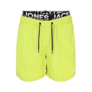 JACK & JONES Plavecké šortky 'CRETE'  svítivě zelená / černá / bílá