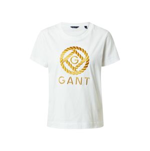 GANT Tričko  bílá / zlatá